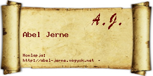 Abel Jerne névjegykártya